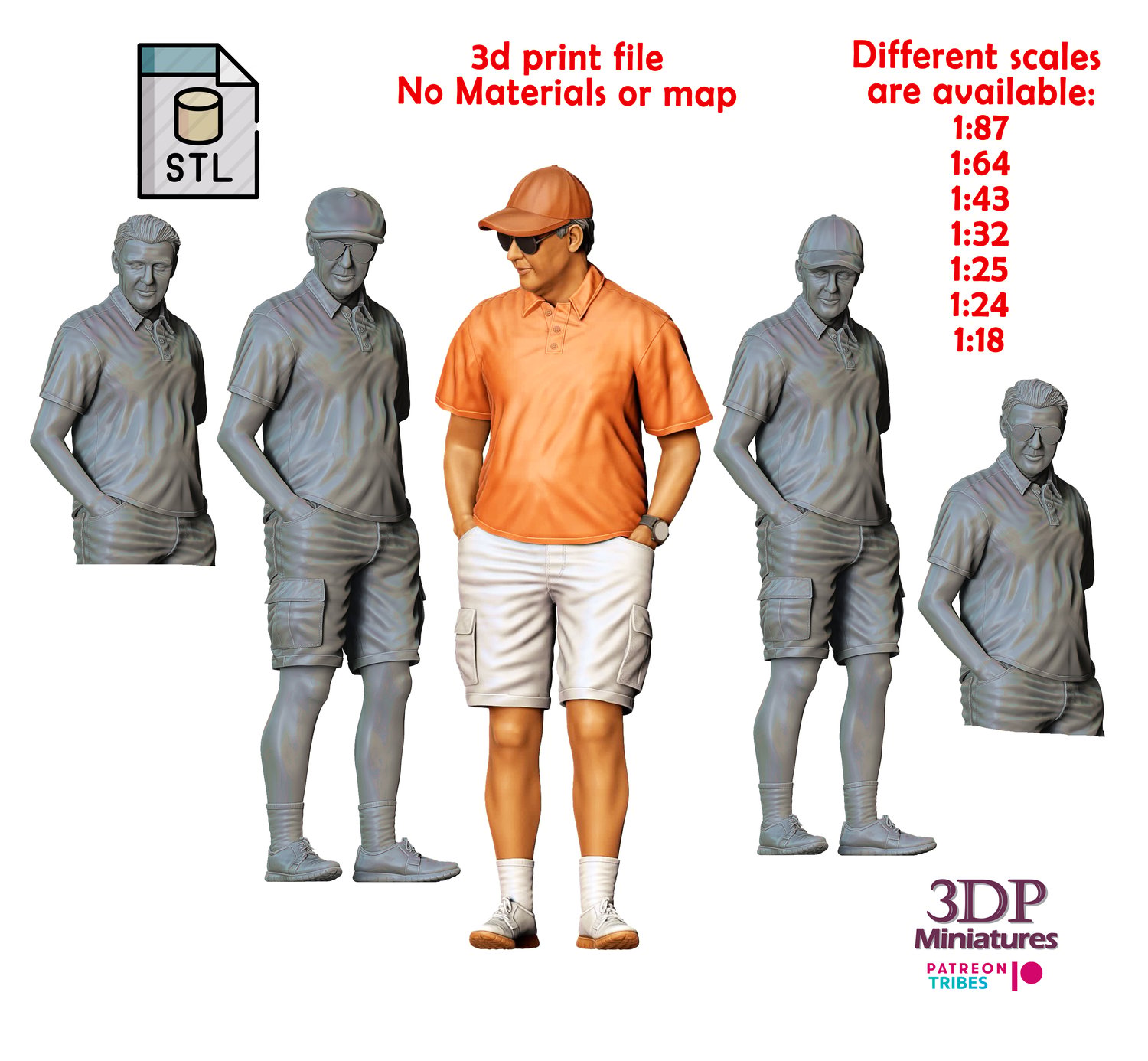 3dp Miniatures, N3 Car show spectators
