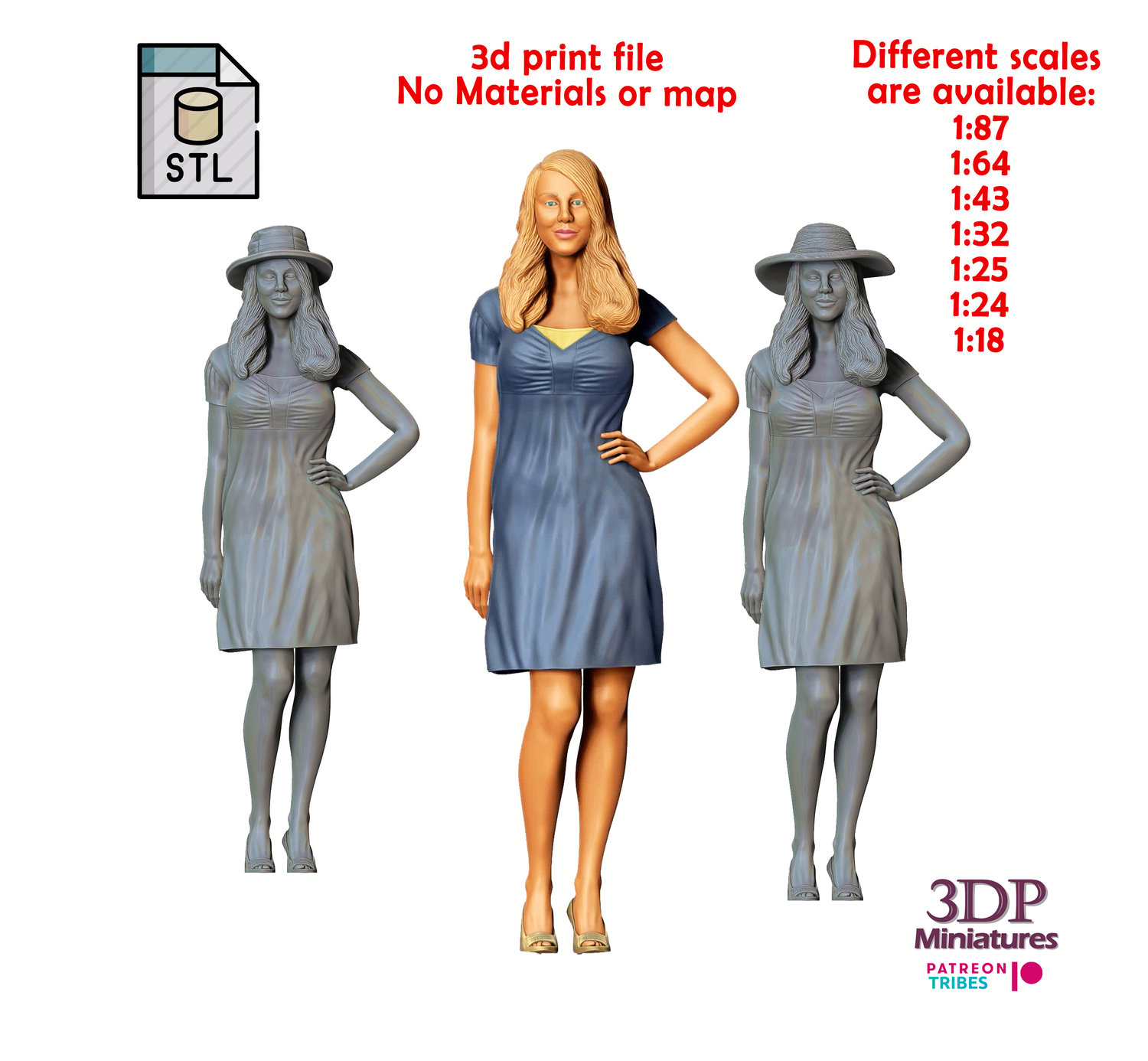 3dp Miniatures, N1 Penny Kaley Cuoco The Big Bang Theory