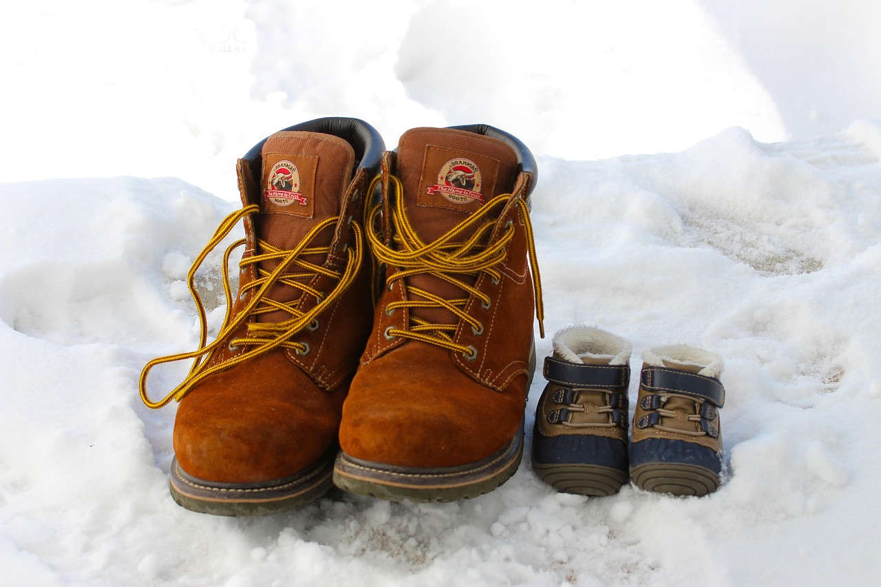 Botas, invierno y nieve