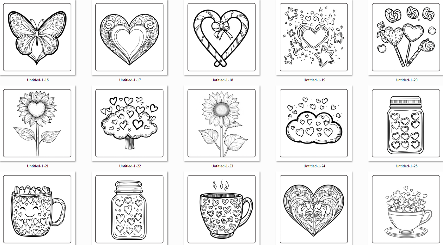 Bold and Easy Sweet Hearts Coloring Book
