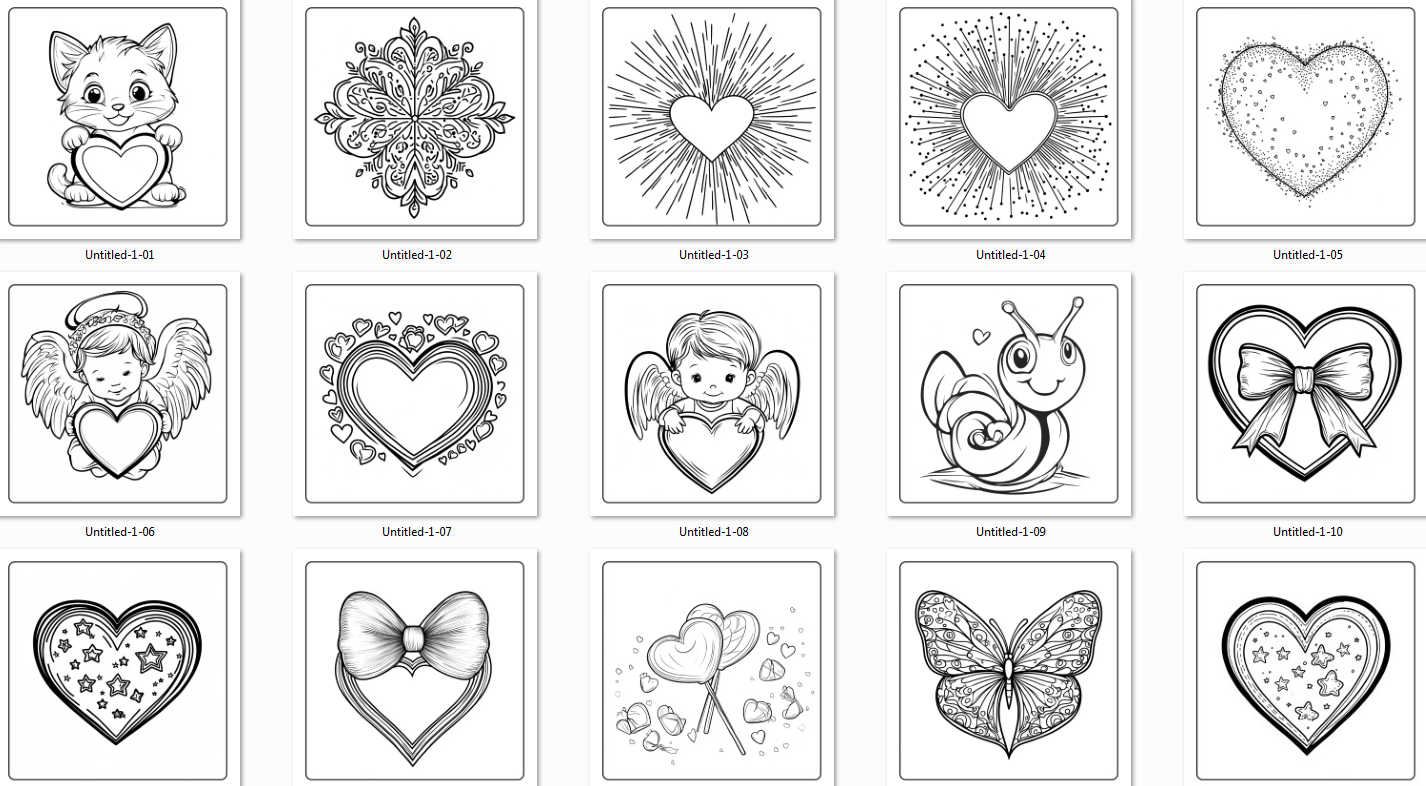 Bold and Easy Sweet Hearts Coloring Book
