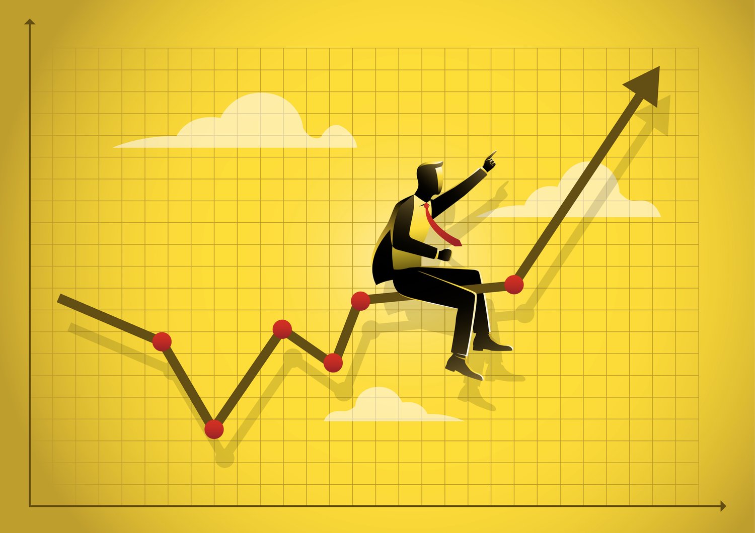 Concept de taux d'intérêt financier et de retour sur investissement d'une campagne sponsorisé sur Gmind