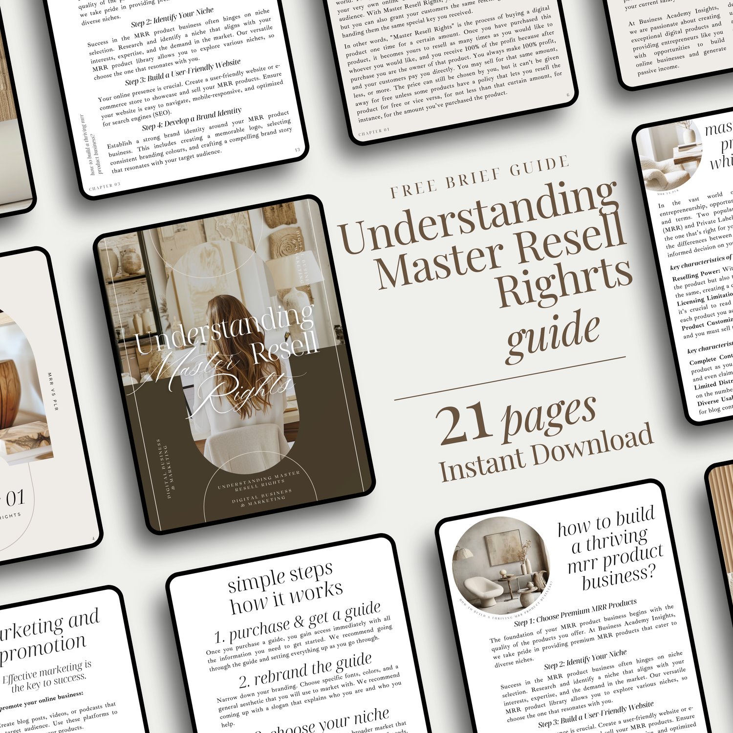 Master Use Rights Free Master Resell Rights Guide