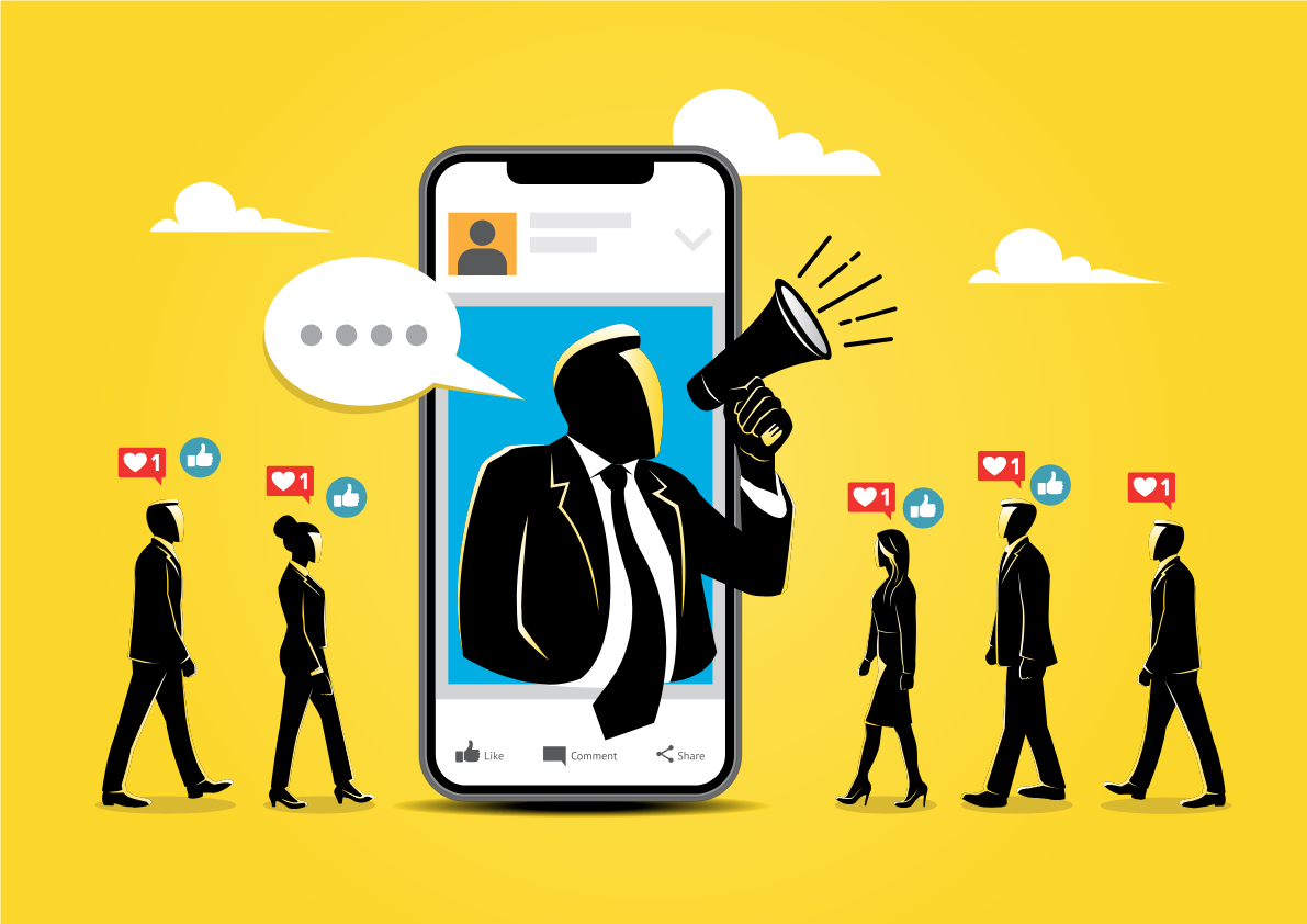 Illustration du marketing d'influence