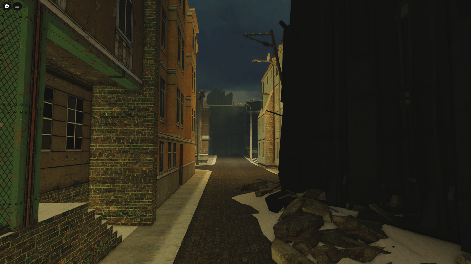 Fully explorable buildings with detailed interiors in City 17.