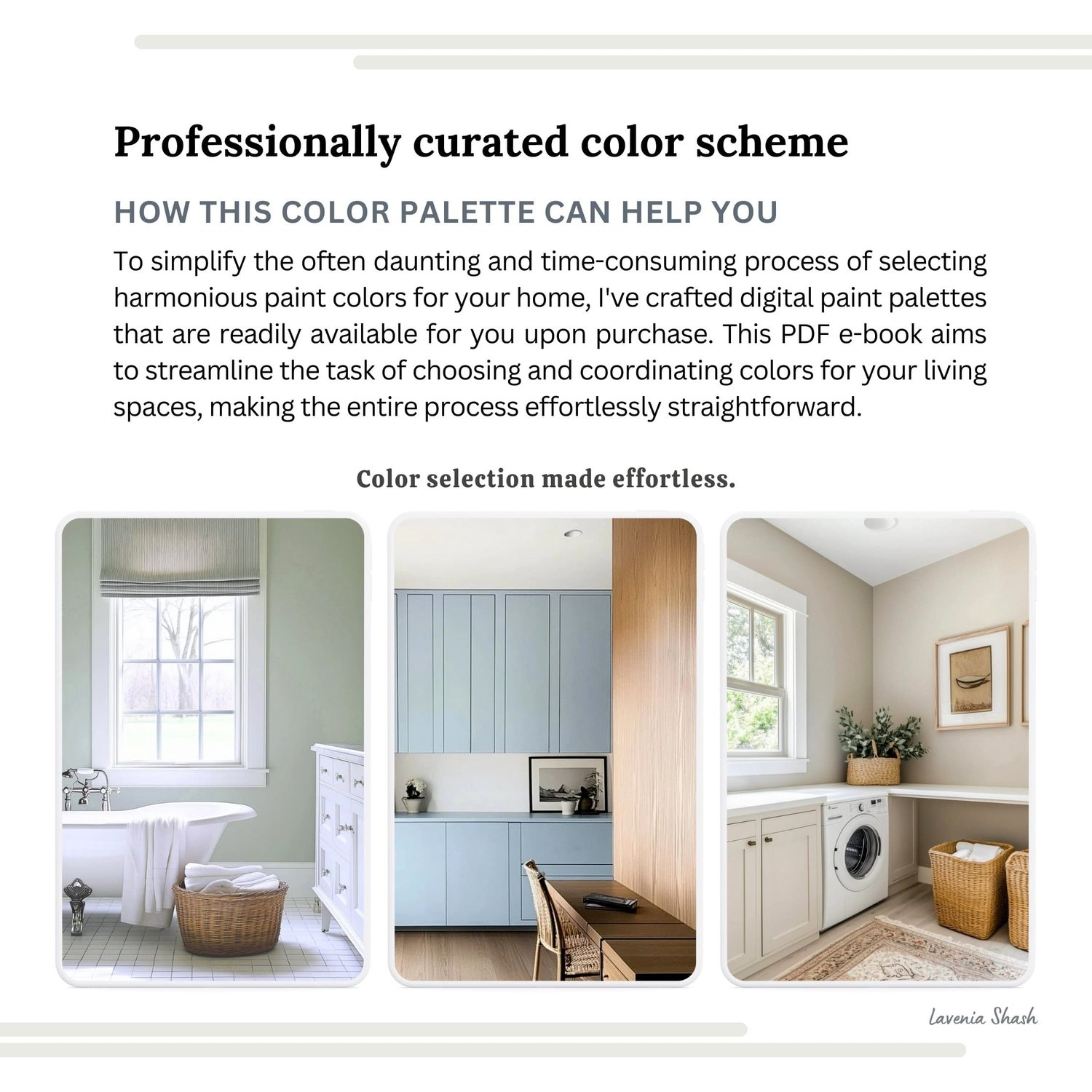 Sherwin Williams Alabaster paint palette. Whole house color scheme with neutrals and coordinating colors. Paint colors for home with white, warm gray, greige, green, blue and blush pink. Interior design color scheme created by Lavenia Shash.