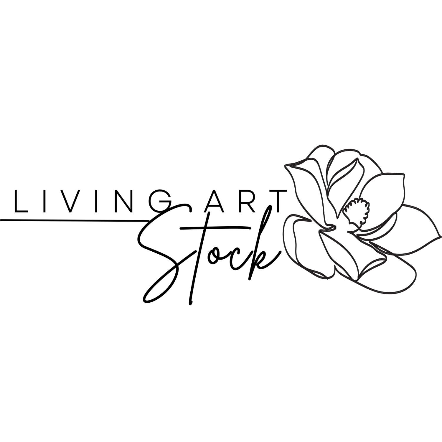Logo for Living Art Stock Image Studio
