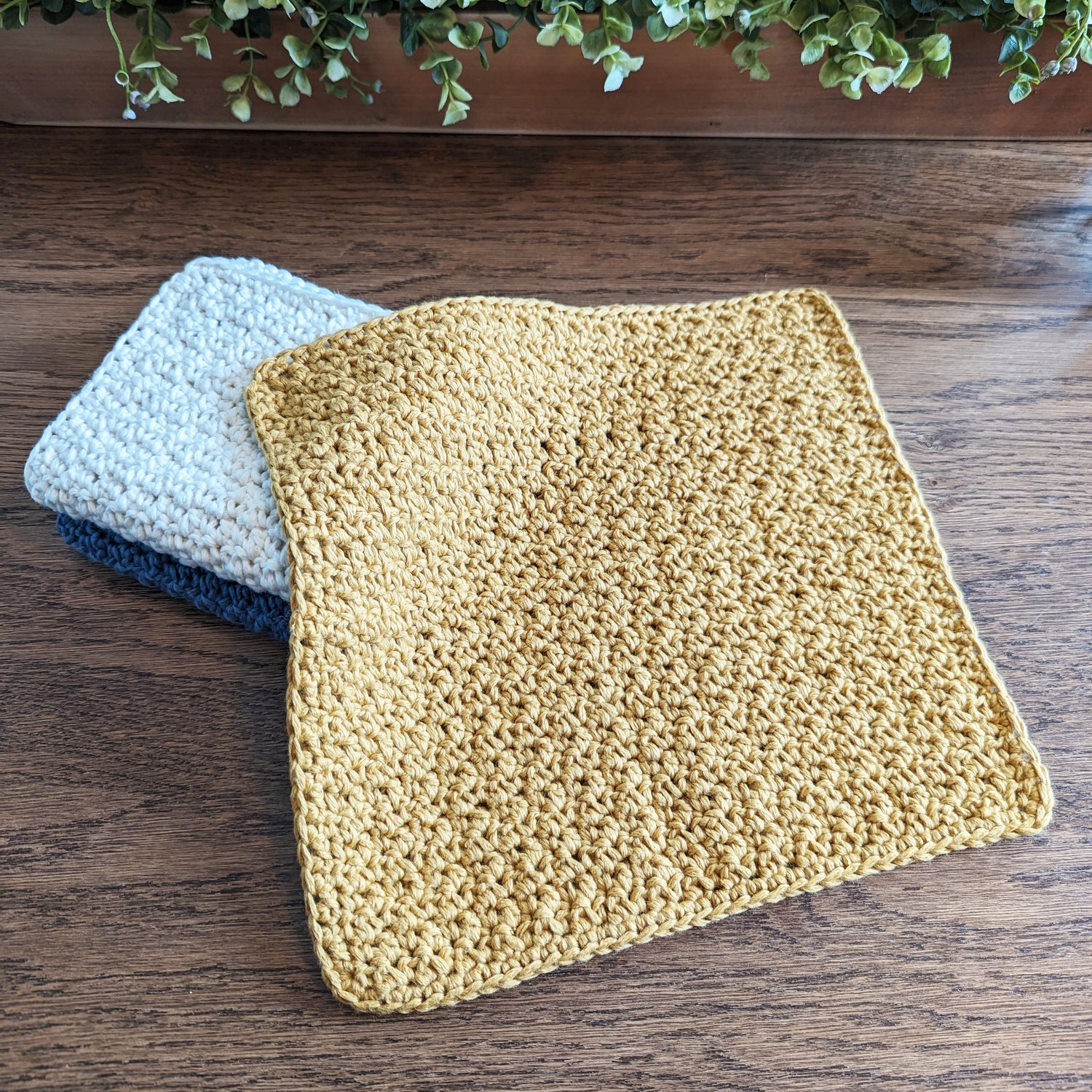 Modern Textured Dishcloth Crochet Pattern
