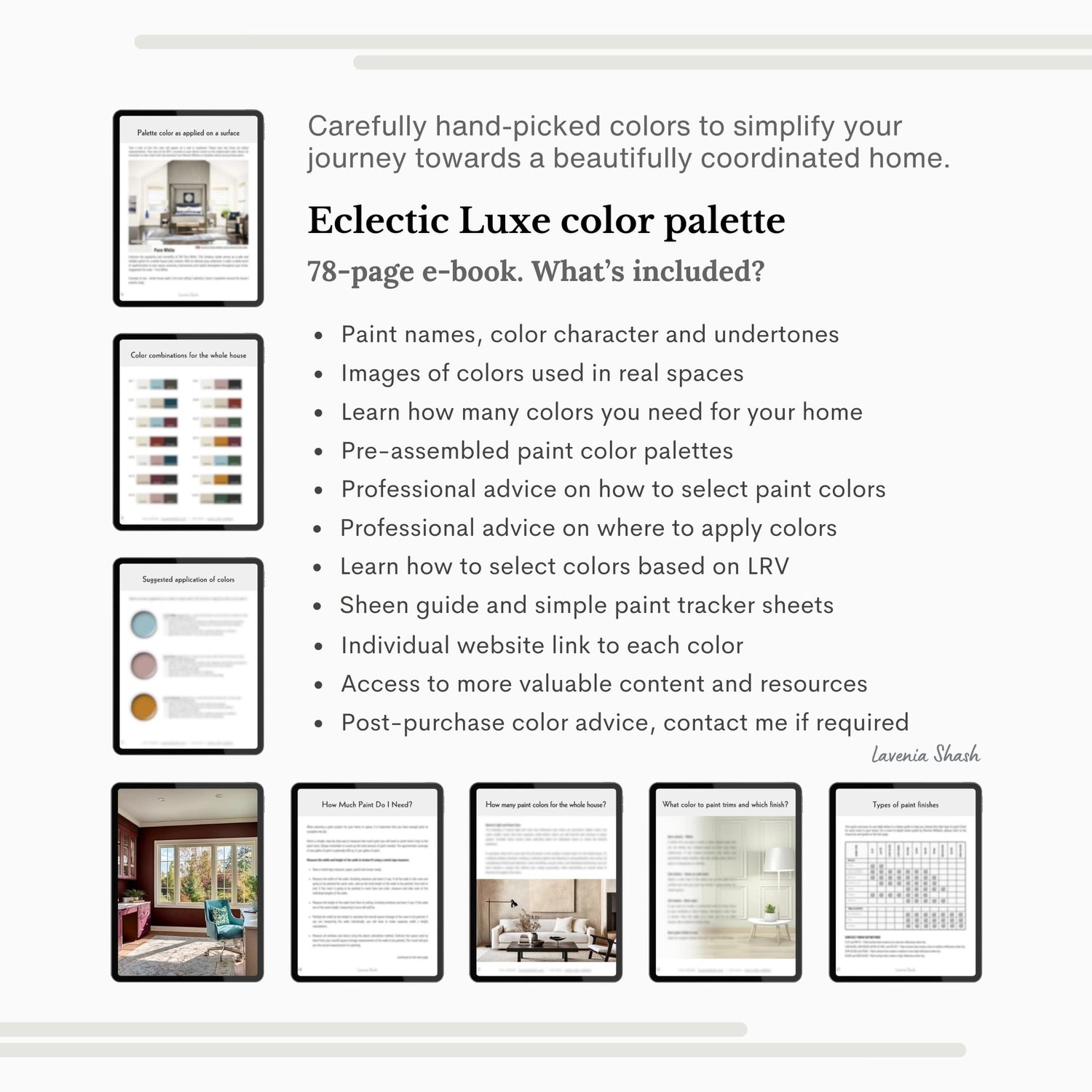 Sherwin Williams Eclectic Luxe Color Palette For Whole House Interior. Paint Scheme With Jewel Tones For Glam Maximalist, Bold Luxury Home Deco.