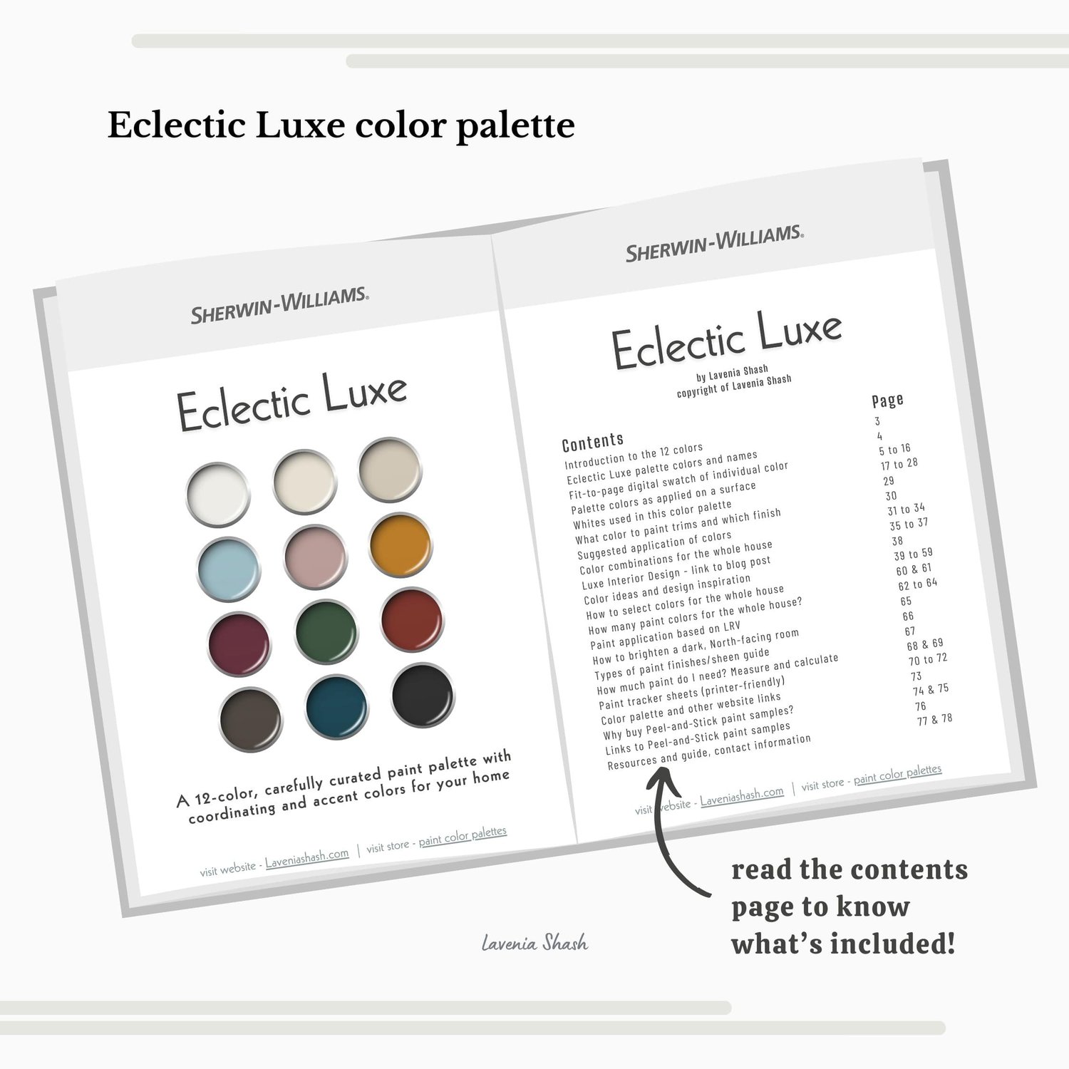 Sherwin Williams Eclectic Luxe Color Palette For Whole House Interior. Paint Scheme With Jewel Tones For Glam Maximalist, Bold Luxury Home Deco.
