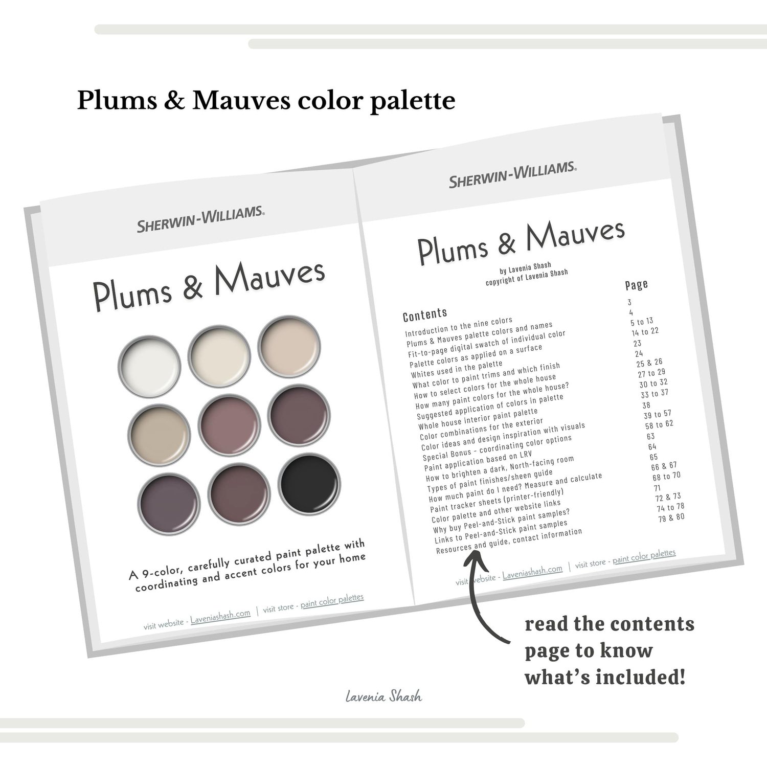 Plum And Mauve Paint Color Palette with Sherwin Williams Muted And Dark Purples for Whole House Interior