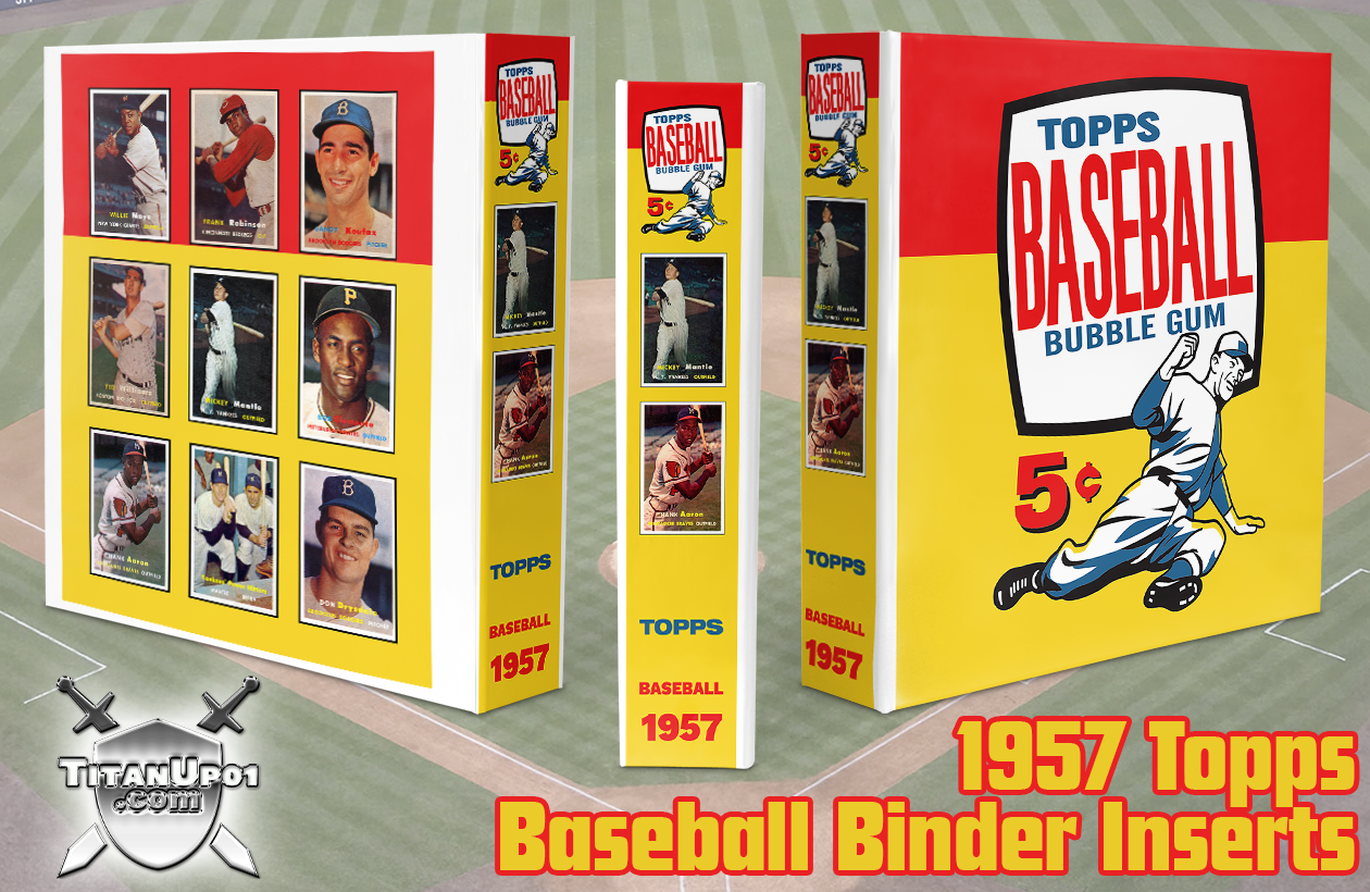 1957 Topps Baseball Cards Binder Inserts