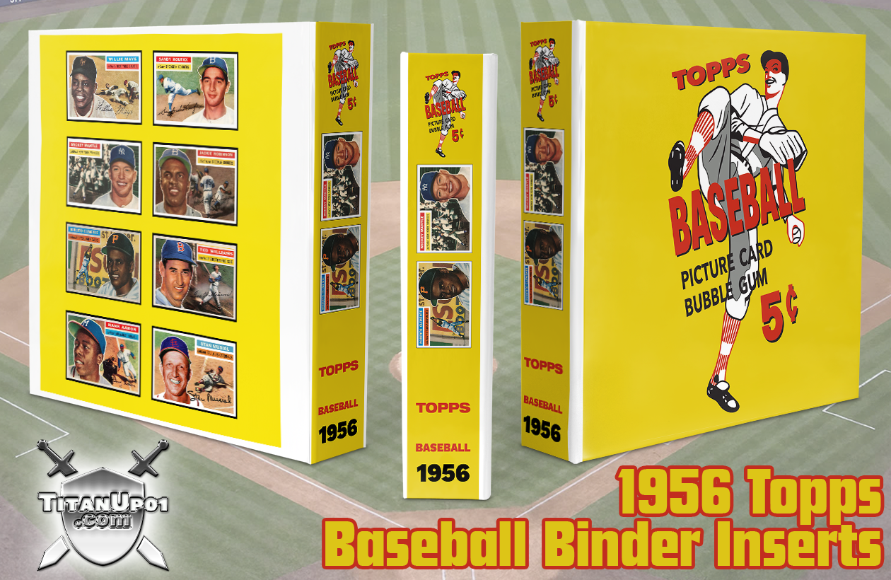 1956 Topps Baseball Cards Binder Inserts