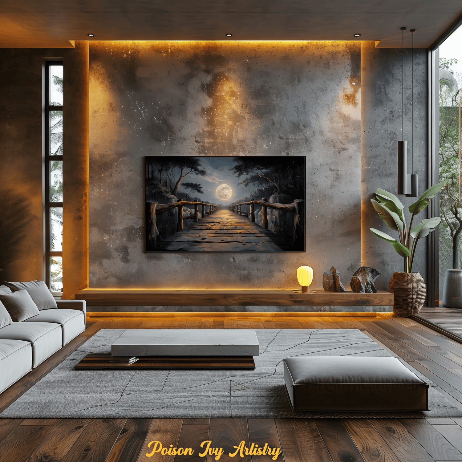 Bob Ross-inspired artwork for the Samsung Frame TV.