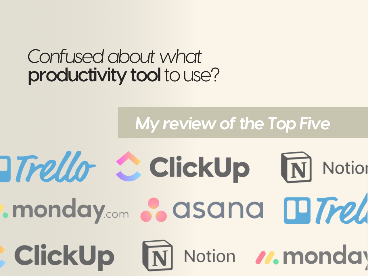 notion, trello asana monday review productivity tools