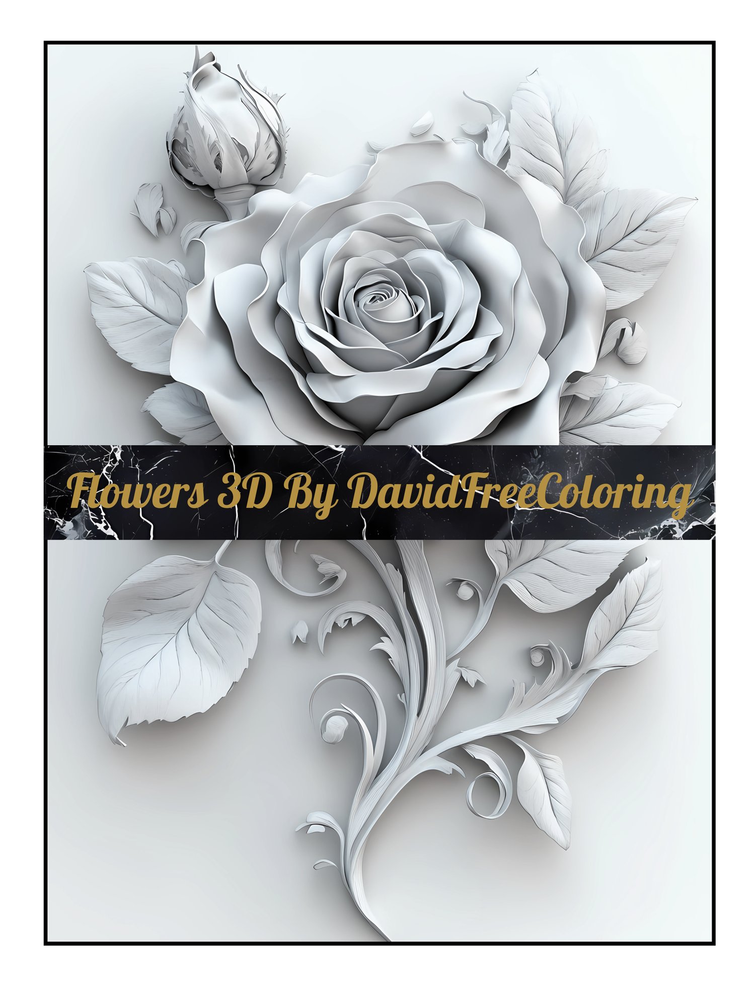 Flowers 3D Coloring Book is a coloring book for adults with 80 beautiful flower images to color creatively, both through the download of PNG and PDF files.
