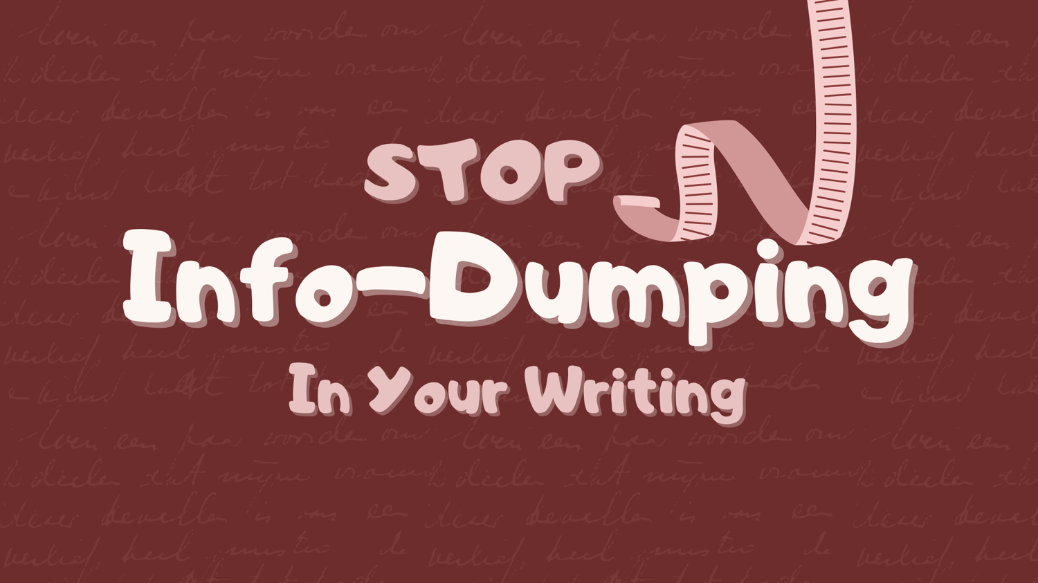 How to Write Without Info-Dumping