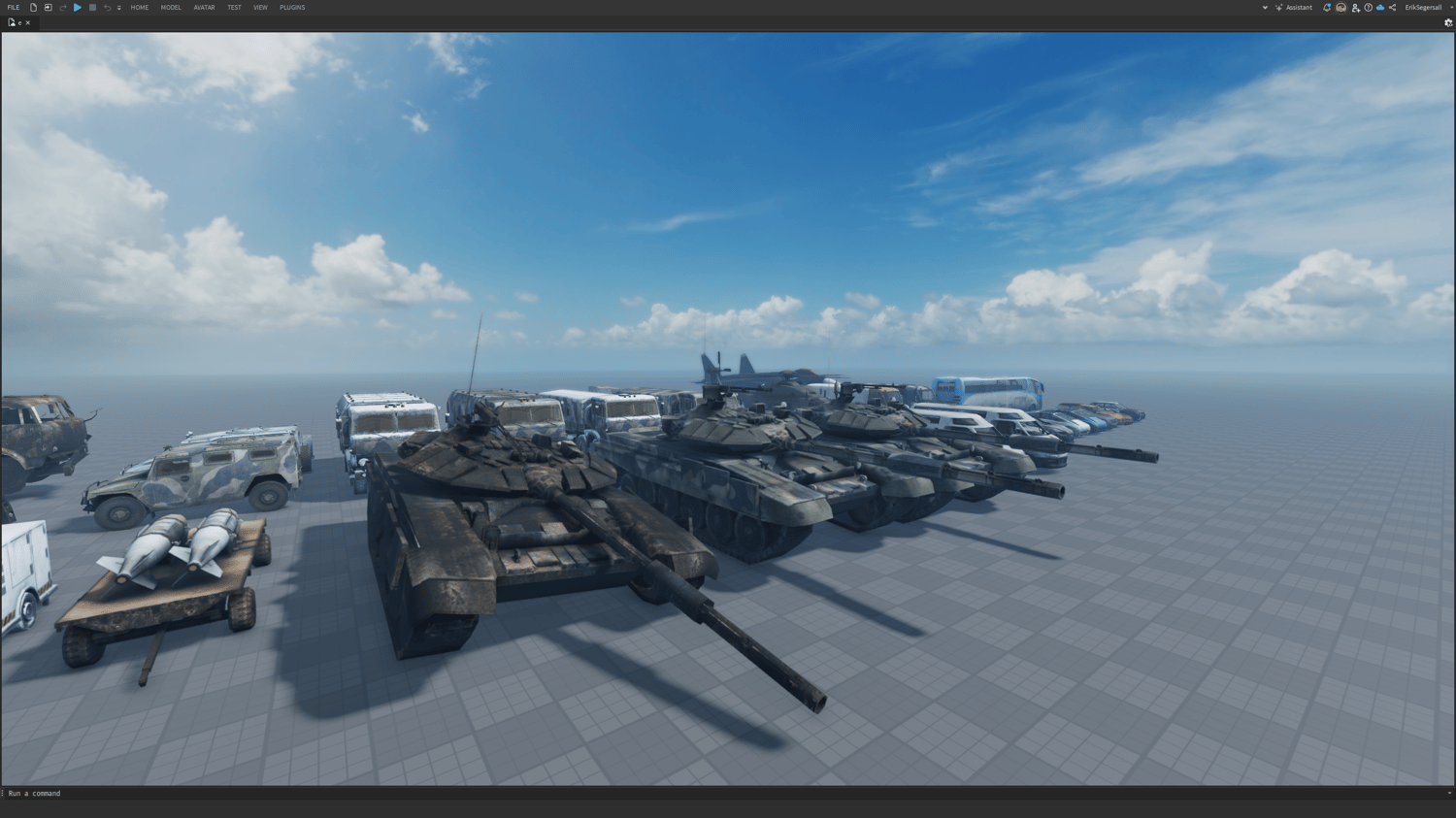 Detailed tank mesh for immersive battlefield scenes