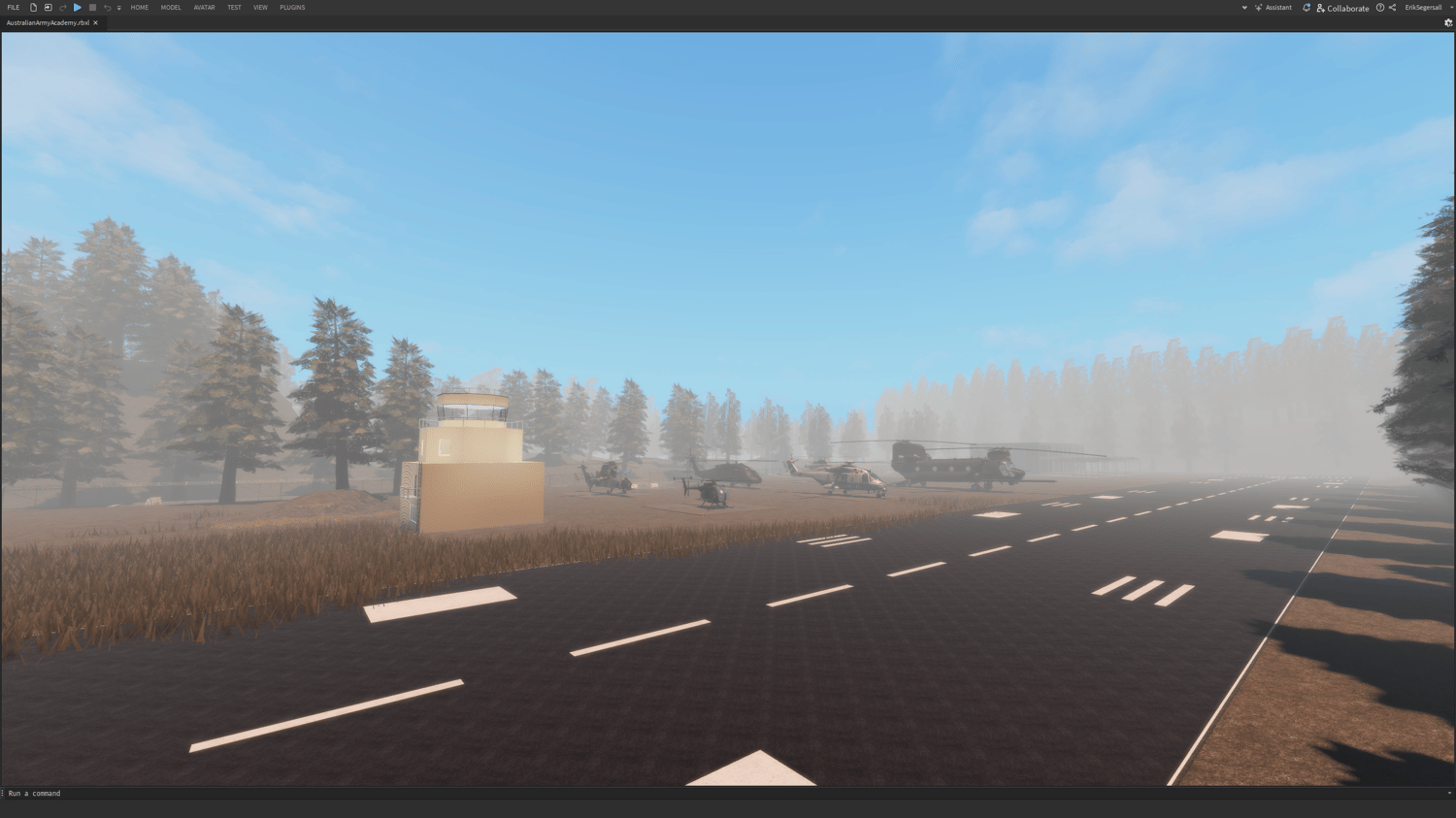Roblox Australian Army map with detailed terrain and facilities