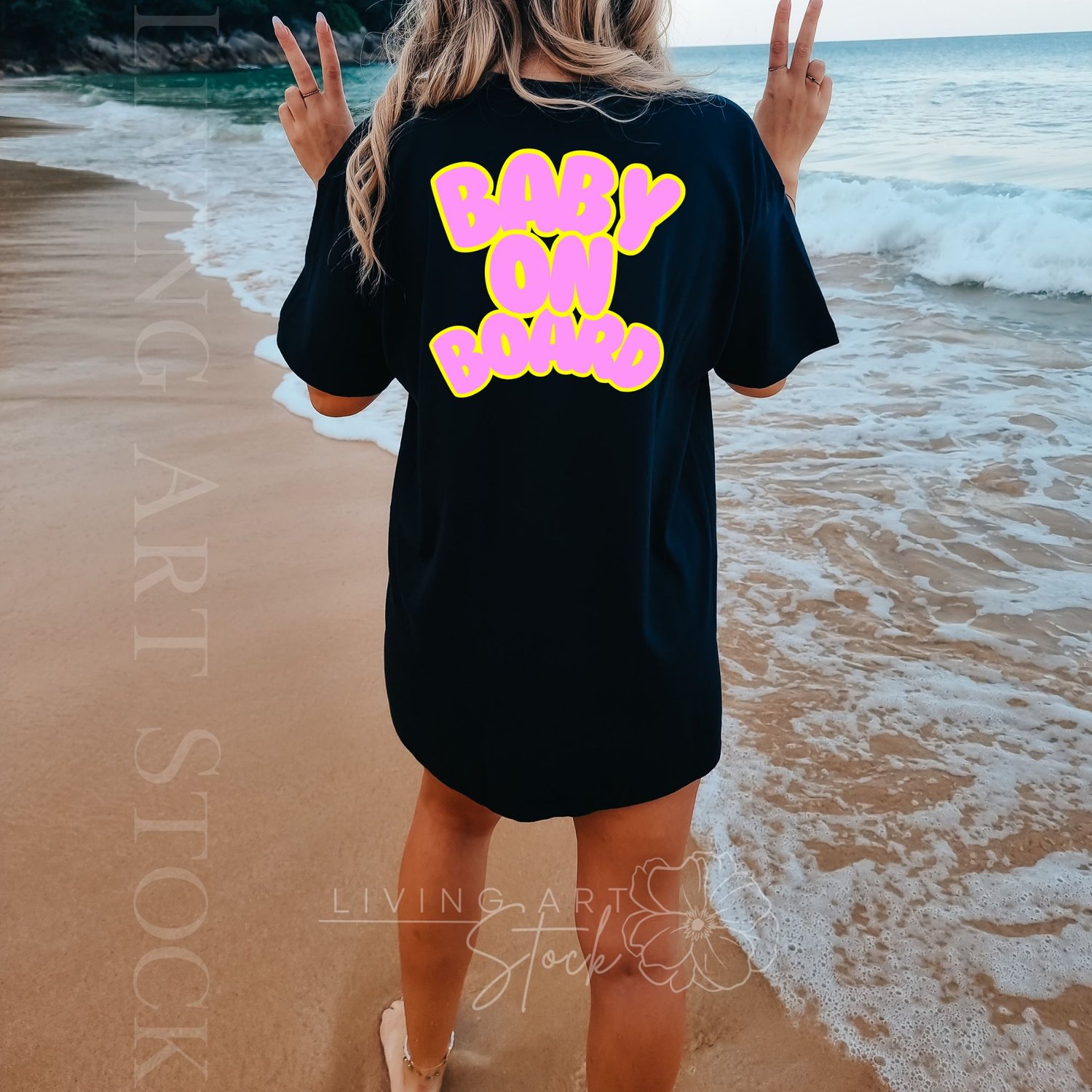 Baby on Board PNG transparent apparel sublimation design