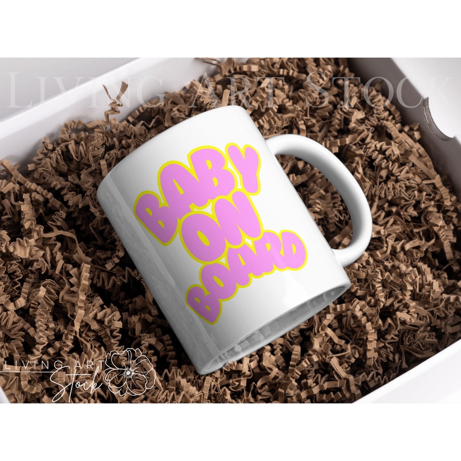 Baby on Board PNG transparent mug design