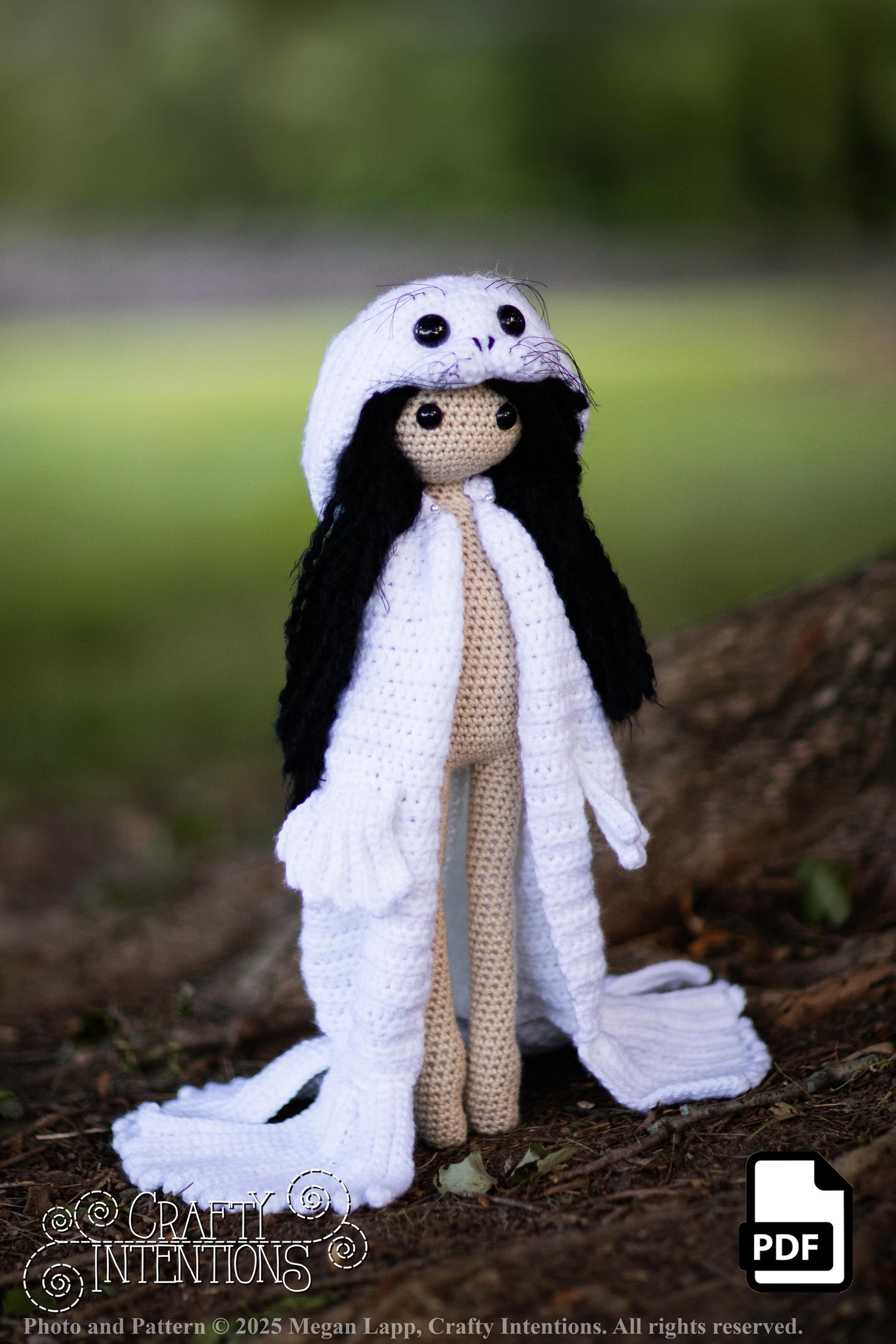 Doll Add-on: SELKIE COAT Crochet Pattern by Crafty Intentions