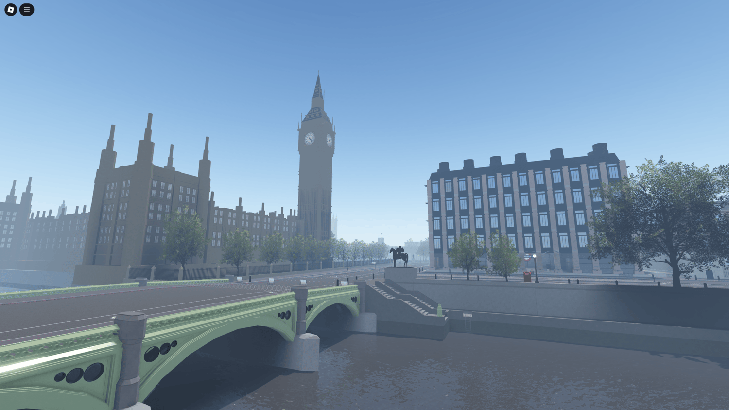Highly detailed London city map with massive realistic buildings
