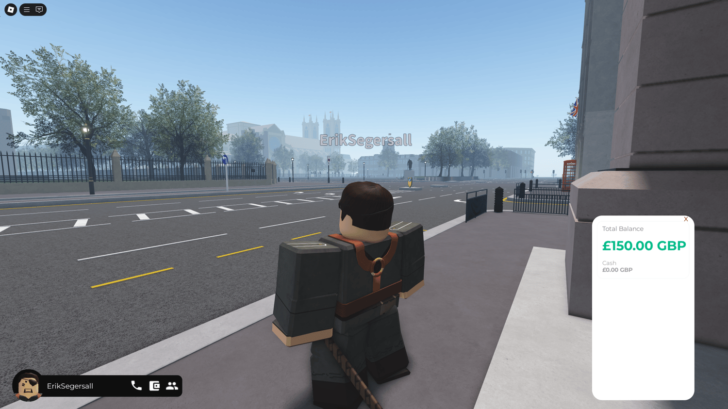 Fully scripted London environment with accurate city layout