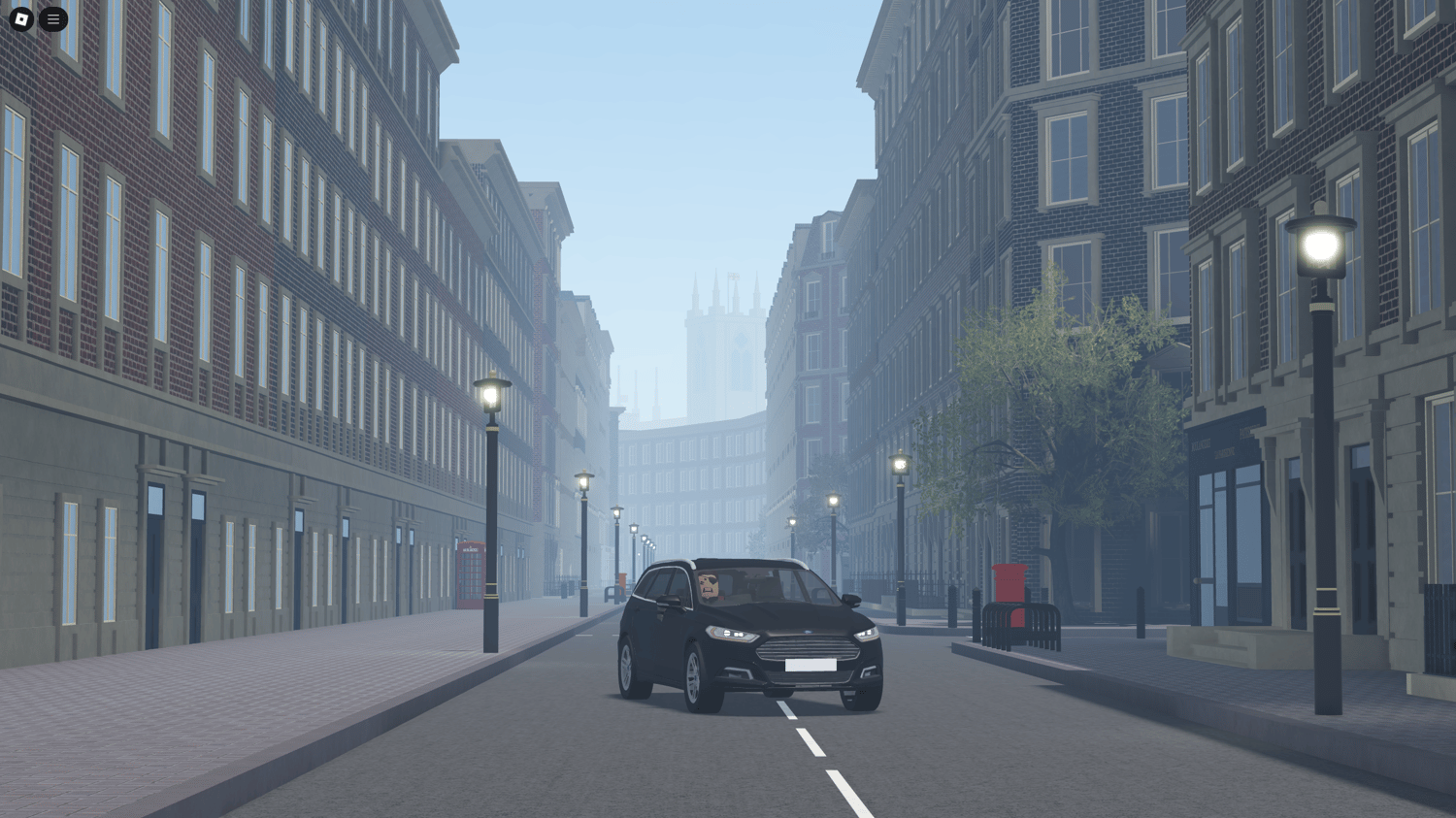 Skyline view of a massive London map in Roblox