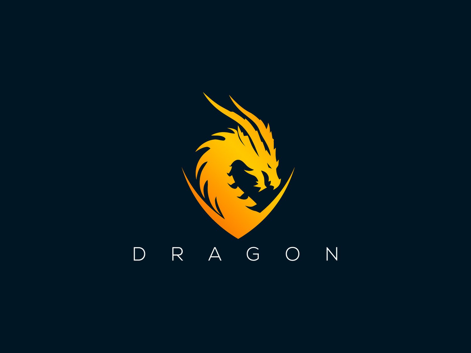 Hand-illustrated dragon logo with a fierce and mythical design, ideal for branding, merchandise, and business identity.