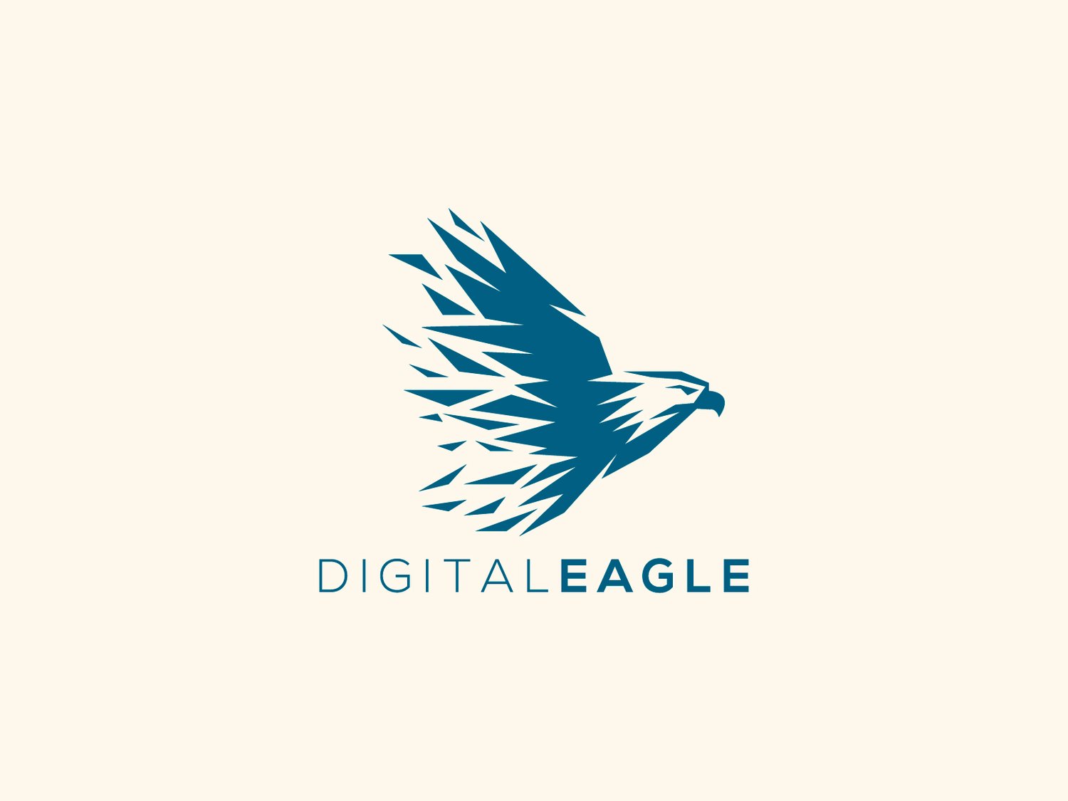Hand-illustrated eagle logo with a fierce and majestic design, ideal for branding, merchandise, and business identity.
