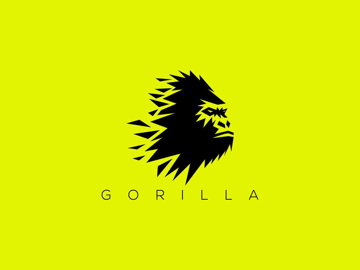 Hand-illustrated gorilla logo with a fierce and dominant design, ideal for branding, merchandise, and business identity.