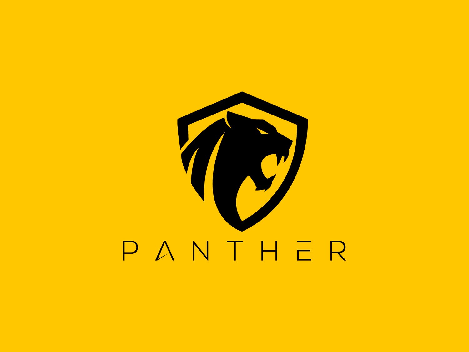 Hand-illustrated panther logo with a sleek and powerful design, ideal for branding, merchandise, and business identity.