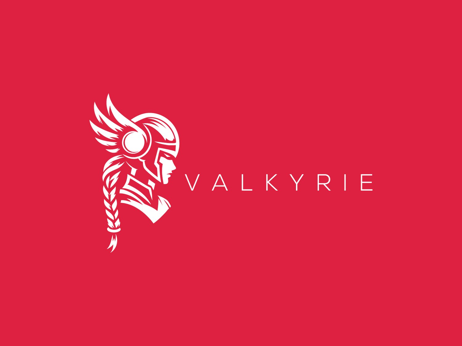 Hand-illustrated Valkyrie logo featuring a strong and elegant warrior design, ideal for bold and impactful branding.