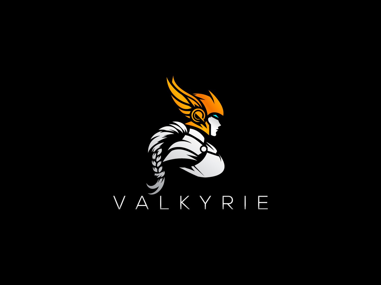 Hand-illustrated Valkyrie logo featuring a strong and elegant warrior design, ideal for bold and impactful branding.