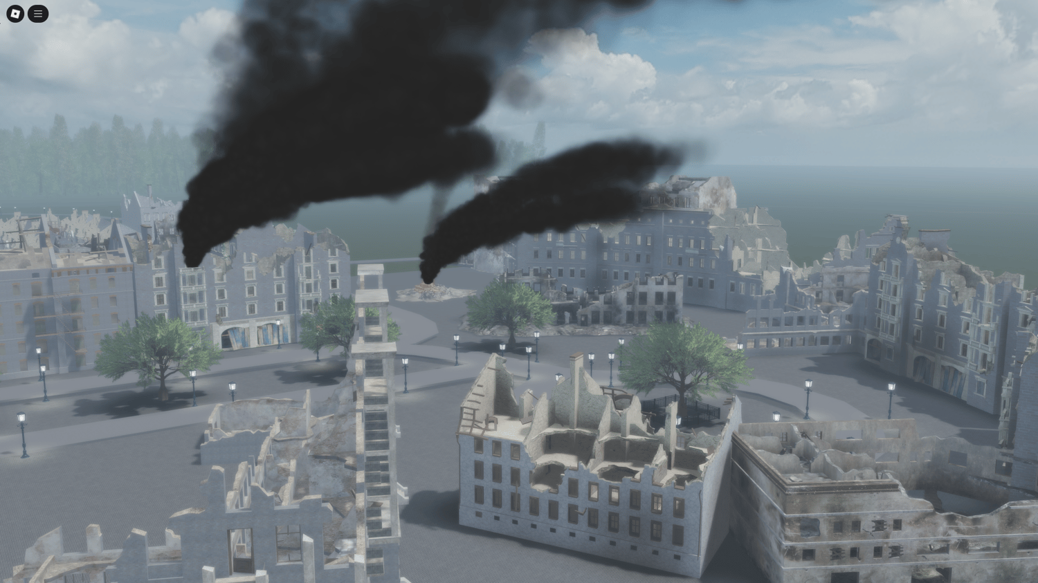 Tank factory and military headquarters for immersive warfare
