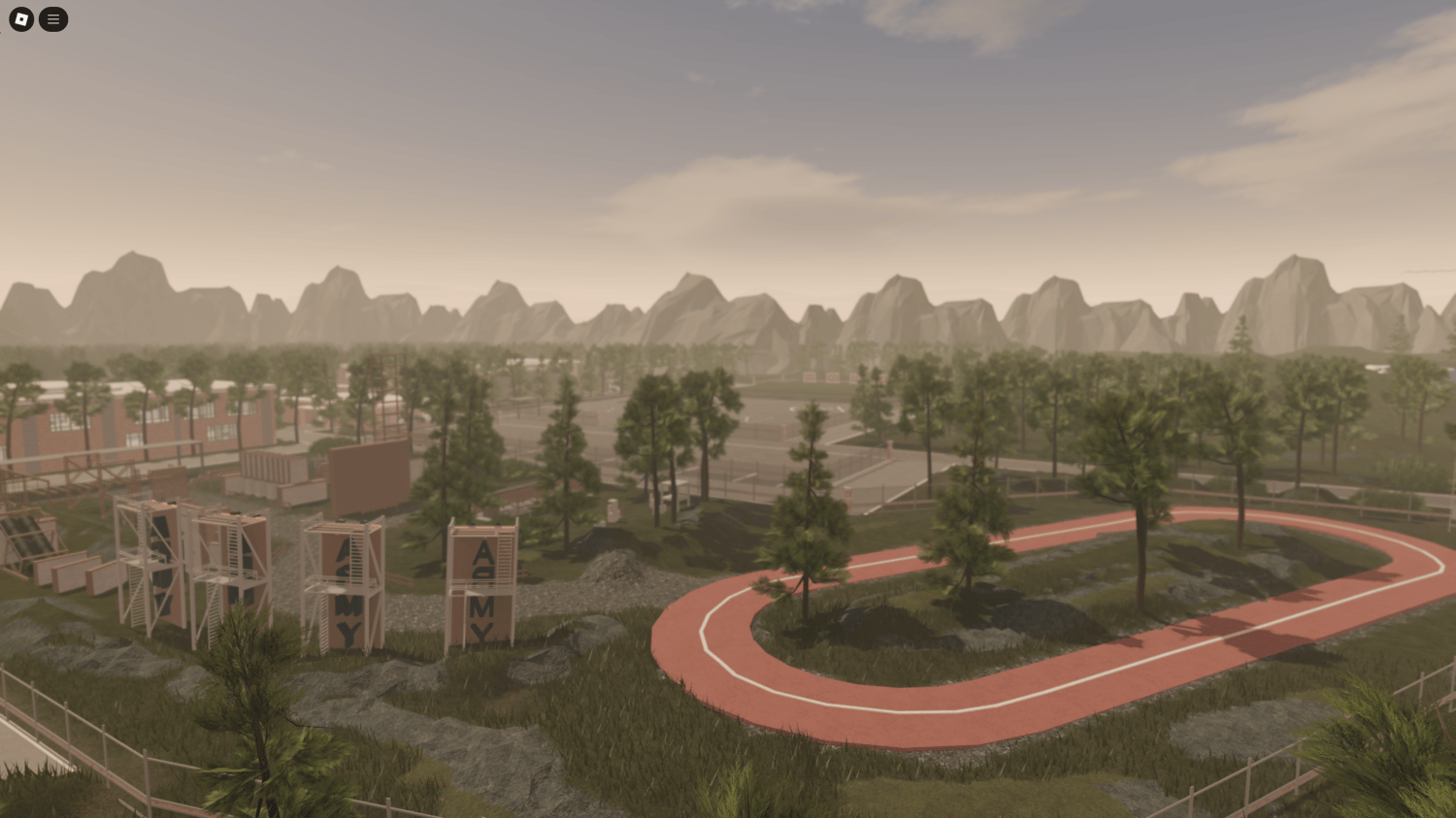 Realistic U.S. Army combat area with a shooting range