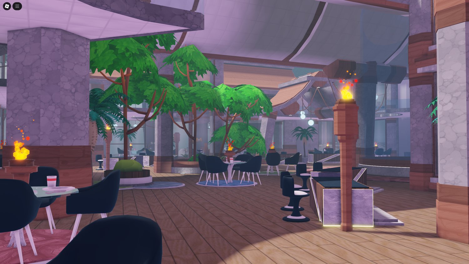 Camping island with tents and campfires for outdoor roleplay