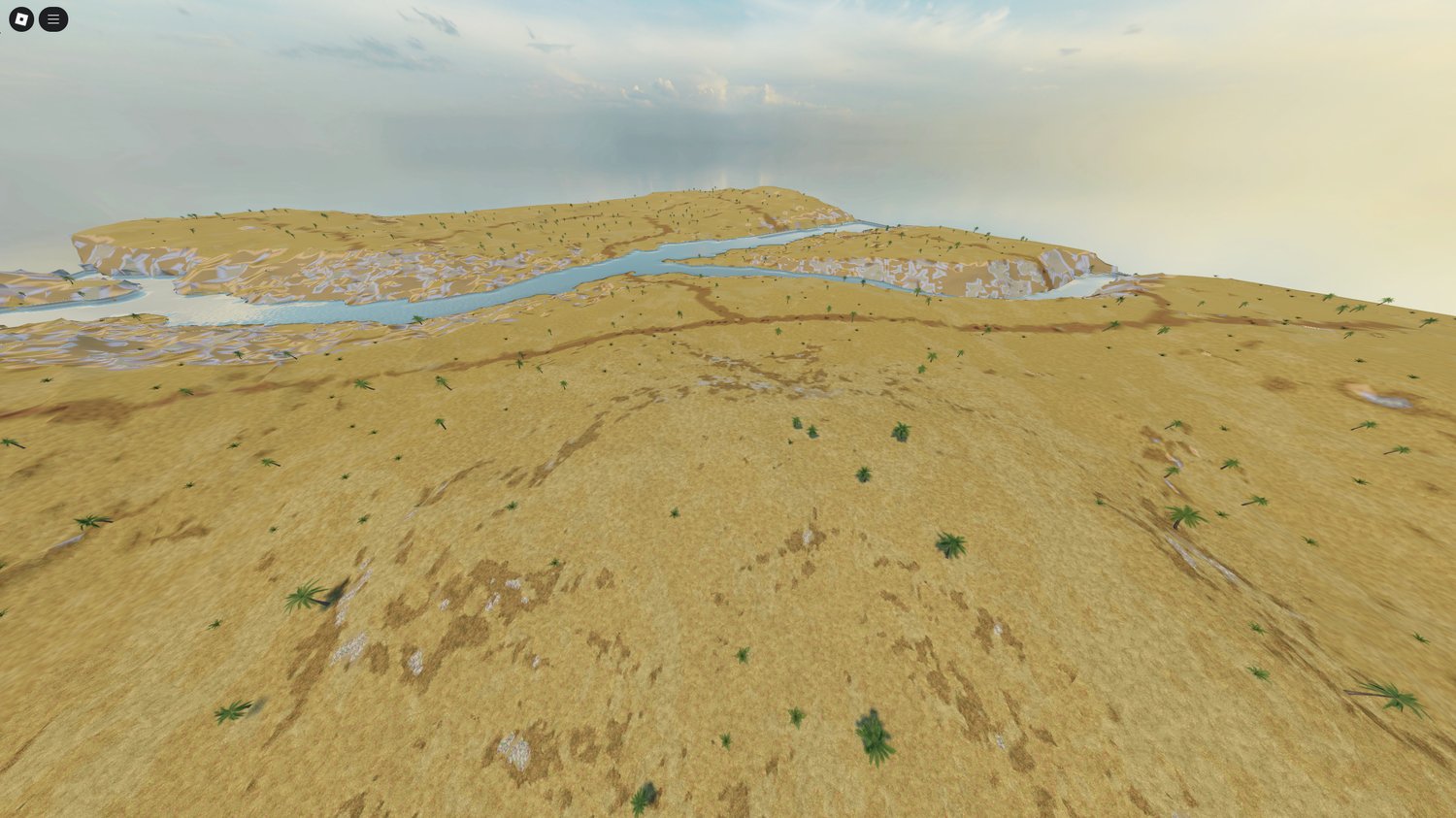 Colonial-era encampment set up along the Nile River in the Valleys of the Nile map.