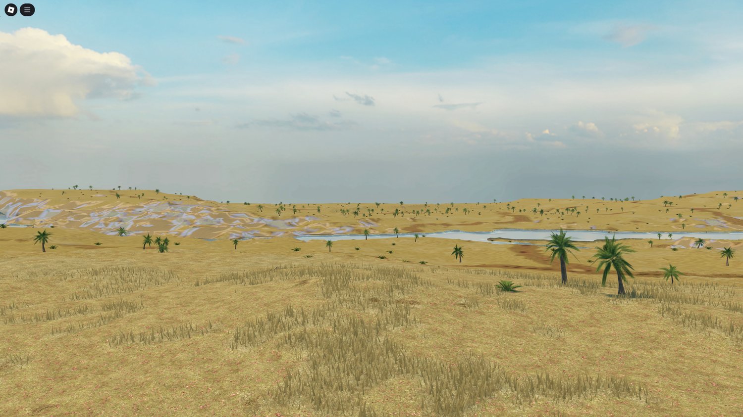 In-game screenshot depicting a medieval army navigating the challenging terrains of the Valleys of the Nile.