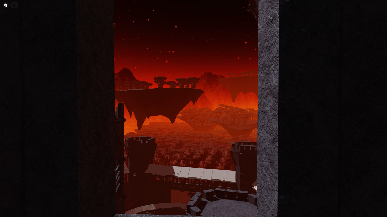 Roblox characters engaging in gameplay amidst the maps immersive hellish vibes.