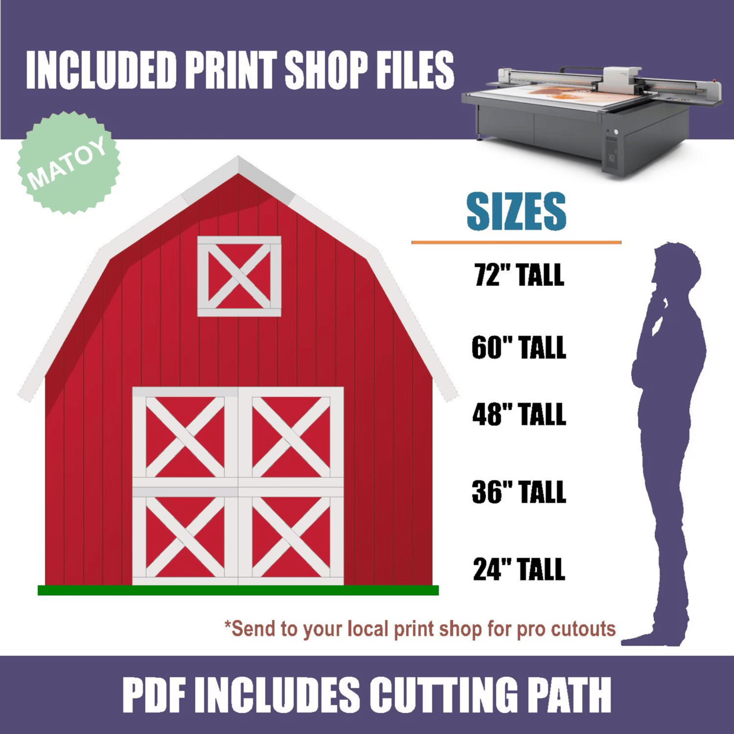 Farm Barn Yard Art Pattern | Full-Color Printable and Professional ...