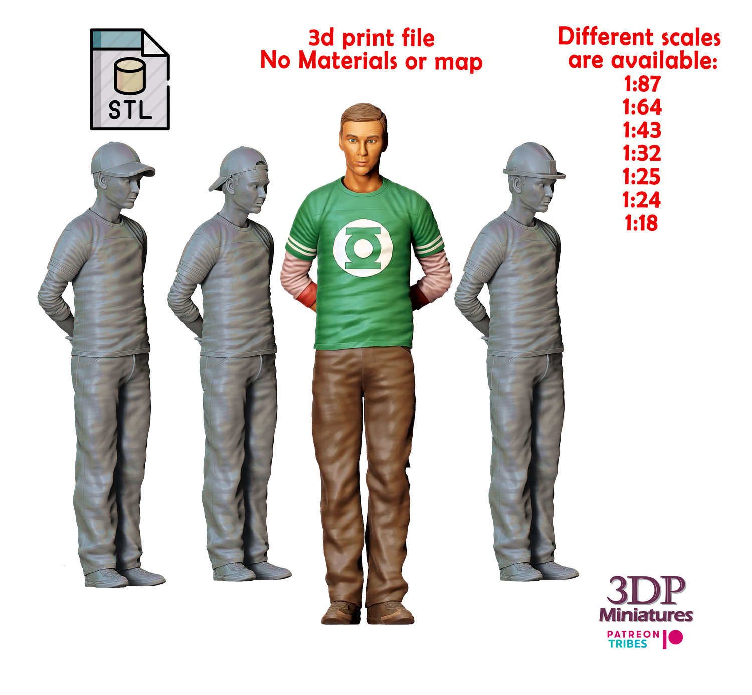 3dp Miniatures, Sheldon Cooper Jim Parsons The Big Bang Theory