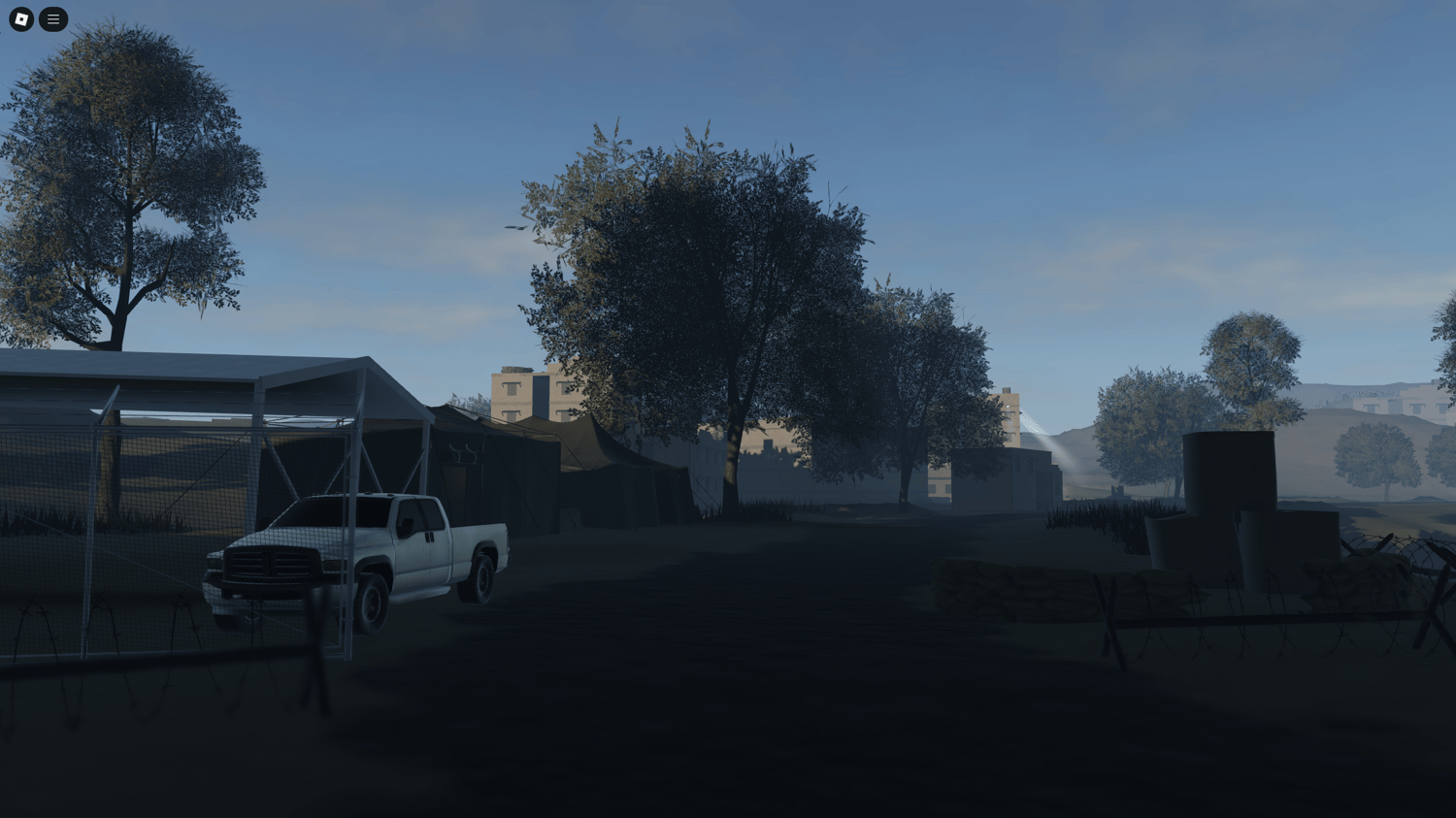 Roblox military runway and desert terrain