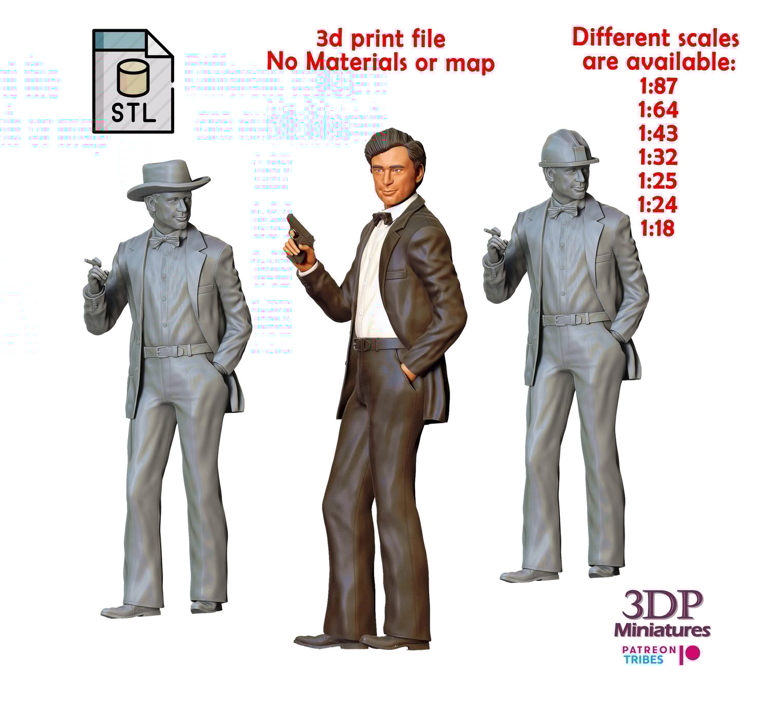 3dp Miniatures, Timothy Dalton james bond