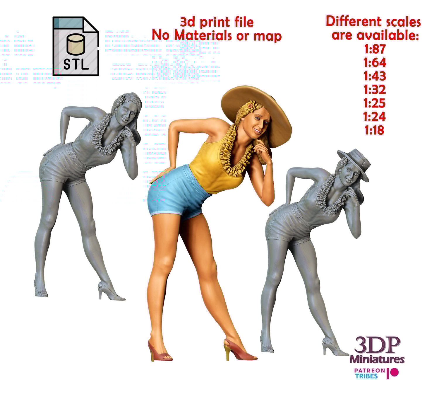 3dp Miniatures, N5 Pin-up girl