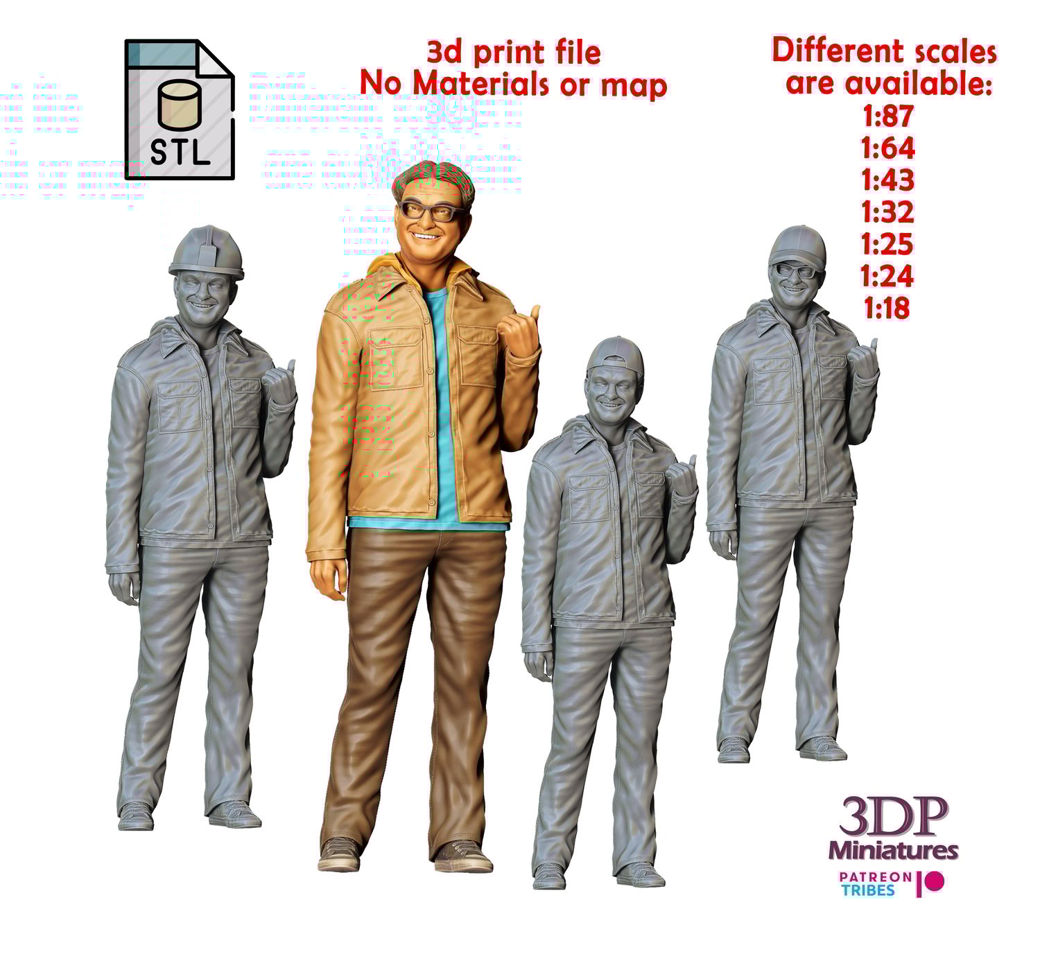 3dp Miniatures, N3 Leonard Hofstadter Johnny Galecki  The Big Bang Theory