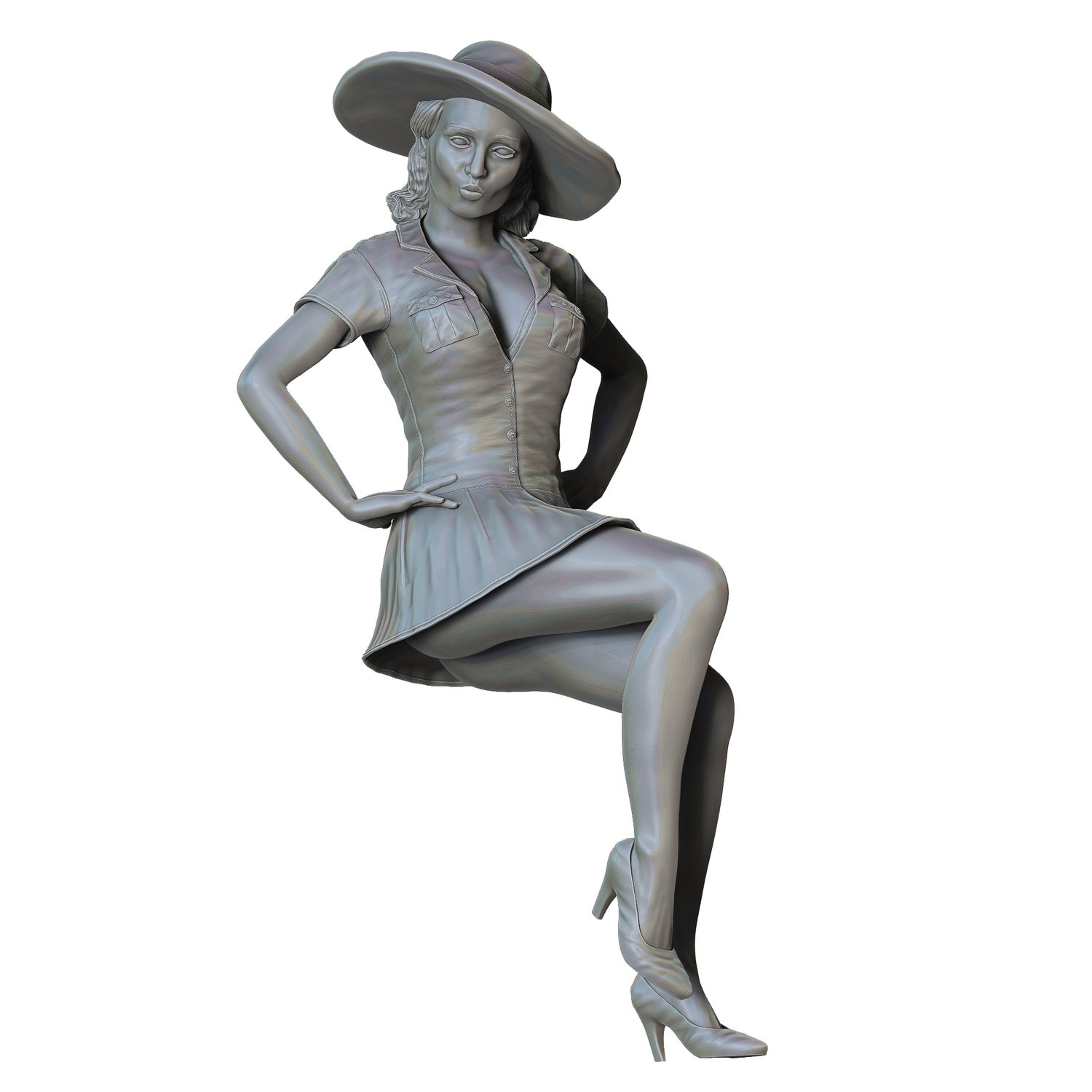 3dp Miniatures, N6 Pin-up girl