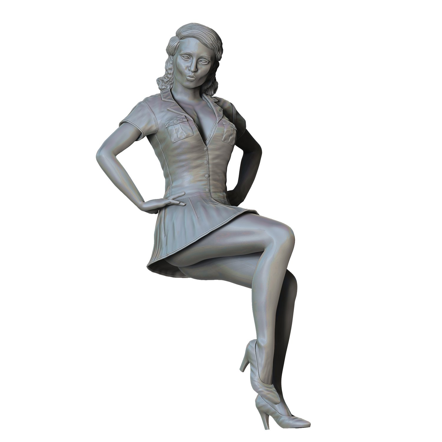 3dp Miniatures, N6 Pin-up girl