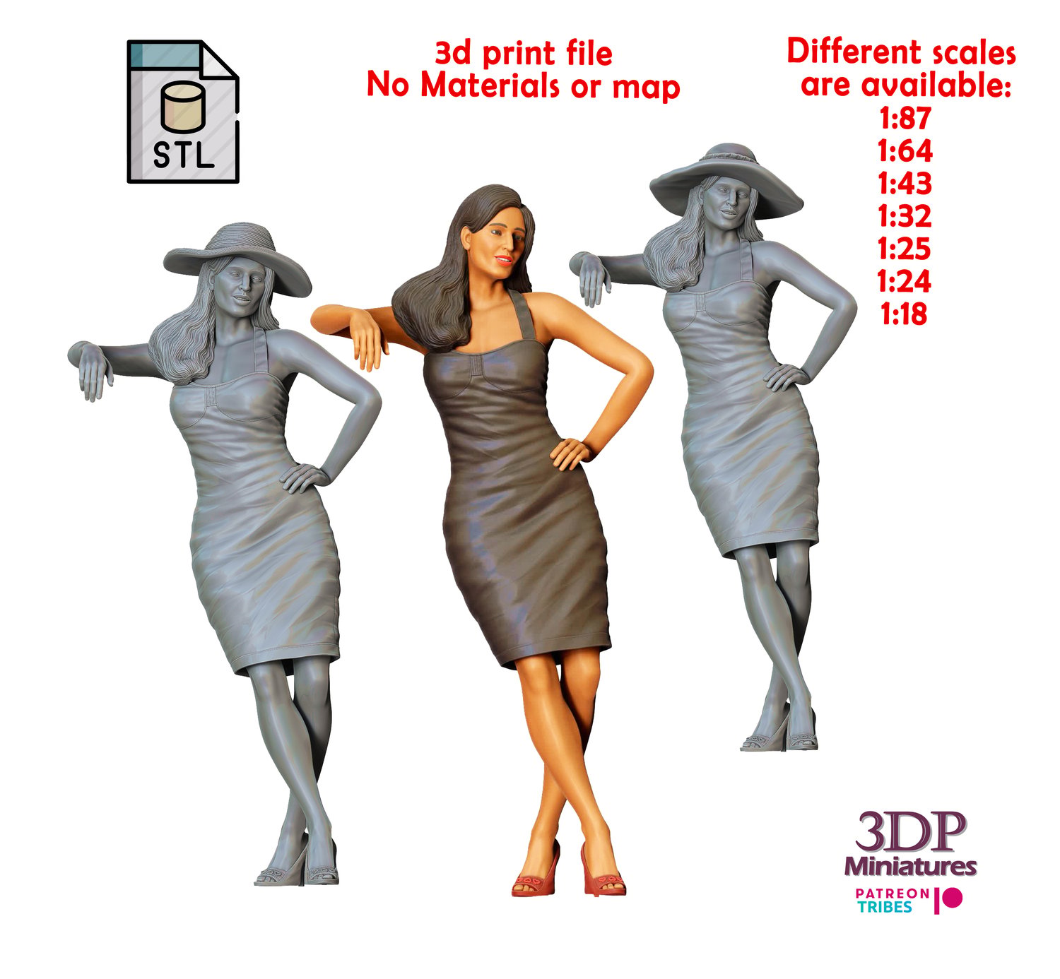 3dp Miniatures, N8 Pin-up girl
